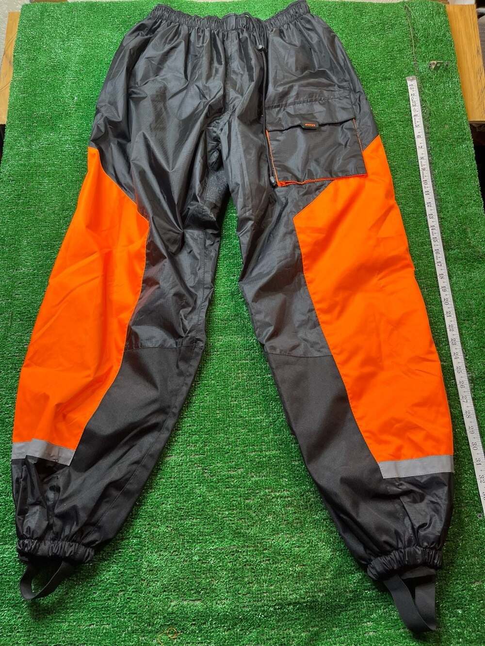 First Racing Rain Pants Size 3X Black Orange Waterproof